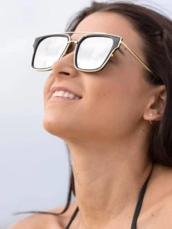 Dollboxx Ava - Silver Black Sunglasses