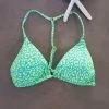 Dollboxx Bambi Y Back String Bikini Top - Savage Blue/Green