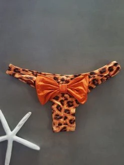 Dollboxx Booty Pop Bow Bikini Bottom - Fierce/Bronze