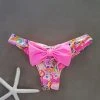 Dollboxx Booty Pop Bow Bikini Bottom - Flamingo Dance / Baby Pink