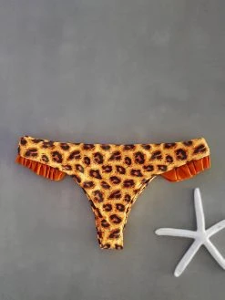 Dollboxx Cheeky Frill Bikini Bottom - Fierce/Bronze