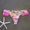 Dollboxx Cheeky Frill Bikini Bottom - Flamingo Dance / Baby Pink