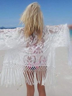 Dollboxx Lace Kimono - White -Swimwear Sales Store Lace Kimono White Beach Wear dollboxx 4 66b19819 74a3 4feb 9ea6 3294e6acc481