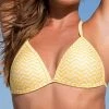 Dollboxx Mega Boost Bikini Top - Chevron Waves Yellow