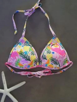 Dollboxx Mega Boost Bikini Top - Flamingo Dance