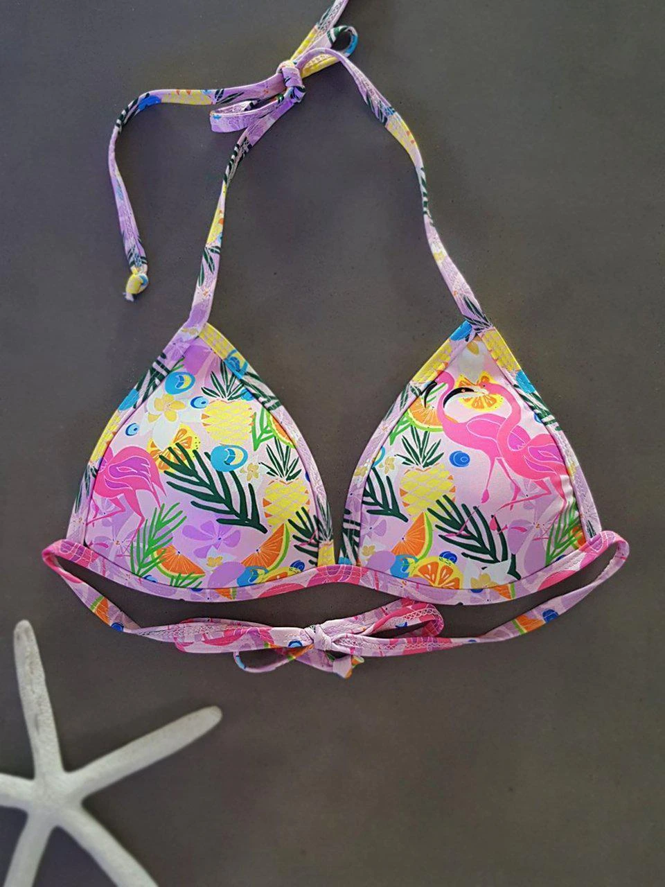 Dollboxx Mega Boost Bikini Top - Flamingo Dance 1 Dollboxx Mega Boost Bikini Top - Flamingo Dance