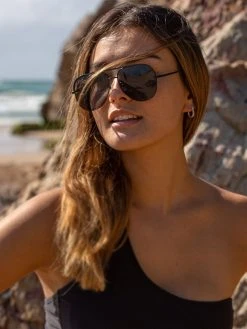 Dollboxx Oxygen Aviators - Black on Black Sunglasses