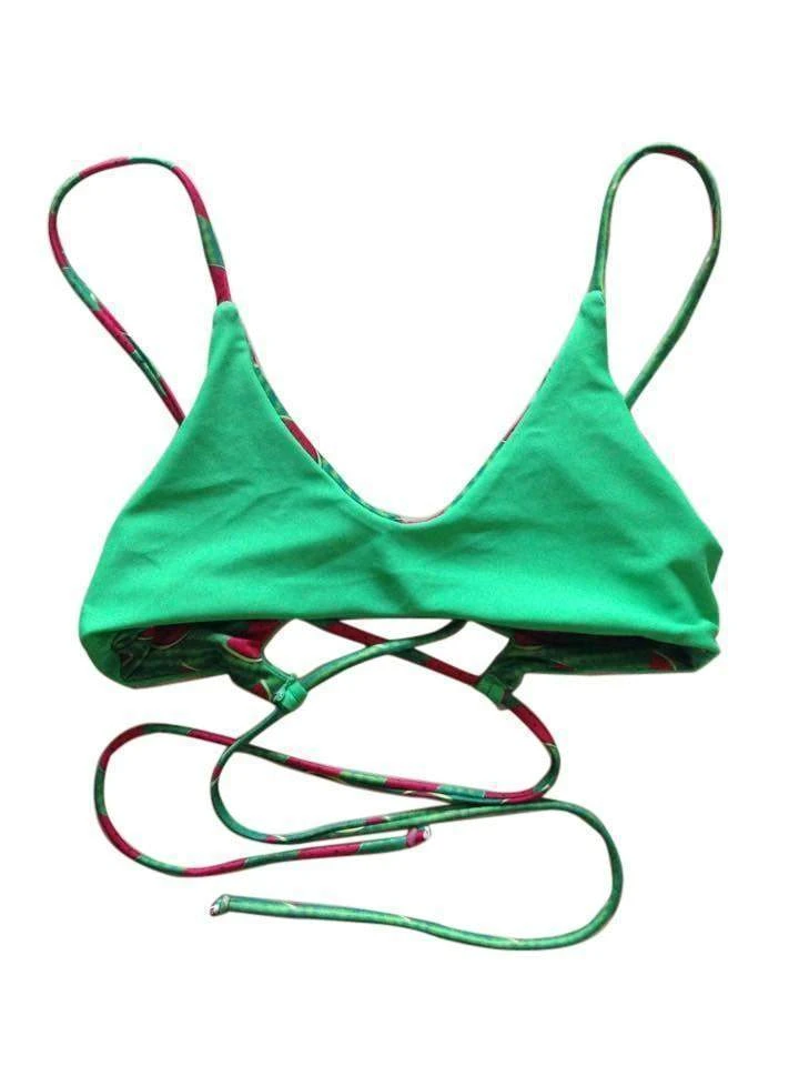 Dollboxx Reversible Adjustable Bralette Bikini Top - Melon Crush 19 Dollboxx Reversible Adjustable Bralette Bikini Top - Melon Crush - Image 19