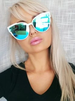 Dollboxx Slay White Luxe - Blue/Aqua Sunglasses -Swimwear Sales Store Slay White Luxe BlueAqua Sunglasses Sunglasses dollboxx 24 28805690 d926 4939 97ca 9c3b9db7e073