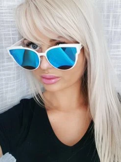 Dollboxx Slay White Luxe - Blue/Aqua Sunglasses -Swimwear Sales Store Slay White Luxe BlueAqua Sunglasses Sunglasses dollboxx 25 96b2763f 352d 411e a084 77a044f07b6b