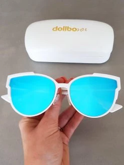 Dollboxx Slay White Luxe - Blue/Aqua Sunglasses -Swimwear Sales Store Slay White Luxe BlueAqua Sunglasses Sunglasses dollboxx 4
