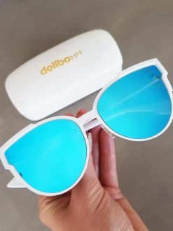 Dollboxx Slay White Luxe - Blue/Aqua Sunglasses -Swimwear Sales Store Slay White Luxe BlueAqua Sunglasses Sunglasses dollboxx 5