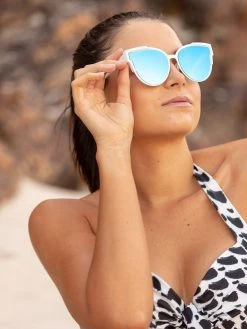 Dollboxx Slay White Luxe - Blue/Aqua Sunglasses -Swimwear Sales Store Slay White Luxe BlueAqua Sunglasses Sunglasses dollboxx 7