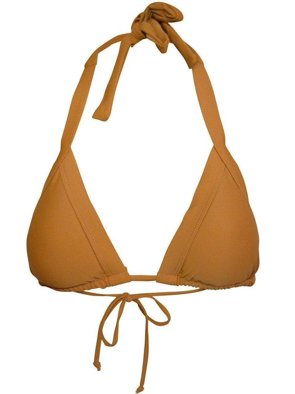 Dollboxx Slide Triangle Bikini Top - Tan 2 Dollboxx Slide Triangle Bikini Top - Tan - Image 2